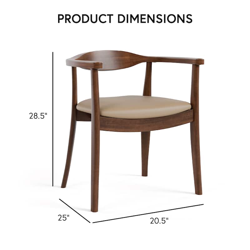 Furniture of America Abigail I Mid-Century Modern 5-Piece Rich Walnut Solid Wood Dining Set