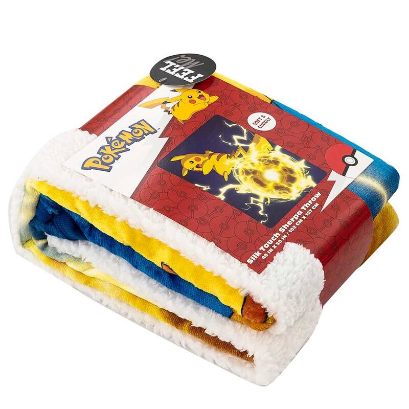 Pokemon Electro Shock Silk Touch Sherpa Throw Blanket