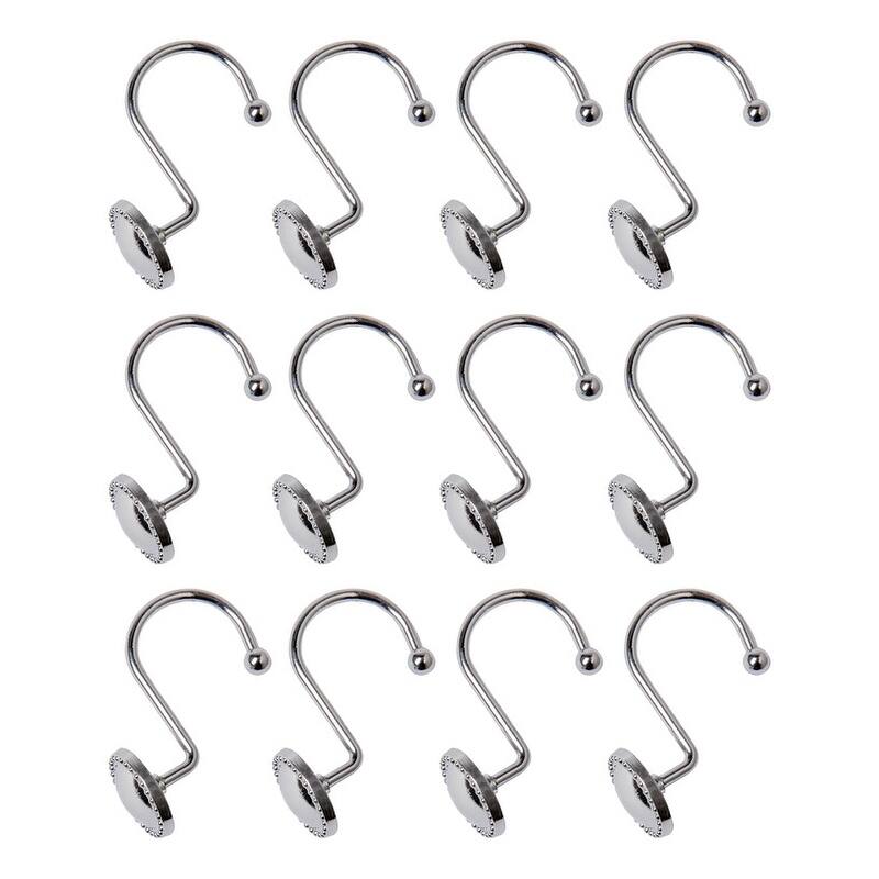 Utopia Alley Rustproof Zinc Shower Curtain Rings for Bathroom, Set of 12