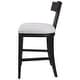 preview thumbnail 3 of 4, Uttermost Idris Charcoal Black Modern Wood Counter Stool - 38" H