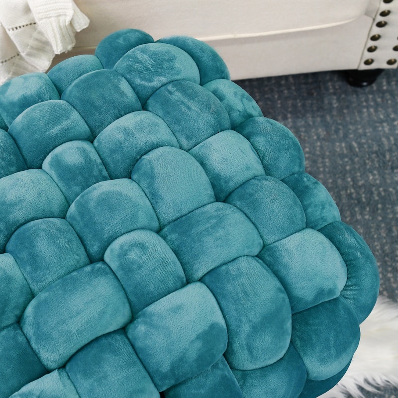 Velvet Pouf Stool 27"x20"x20"