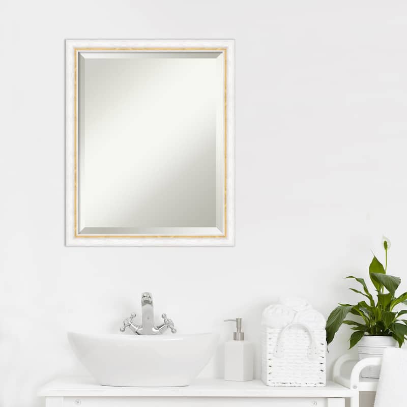 Morgan Beveled Wood Framed Bathroom Vanity Wall Mirror