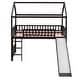 preview thumbnail 15 of 13, Contemporary Design Twin Loft House Bed with Slide, Ladder and Safety Guaranteed, Sturdy Construction & Unique Design, Espresso
