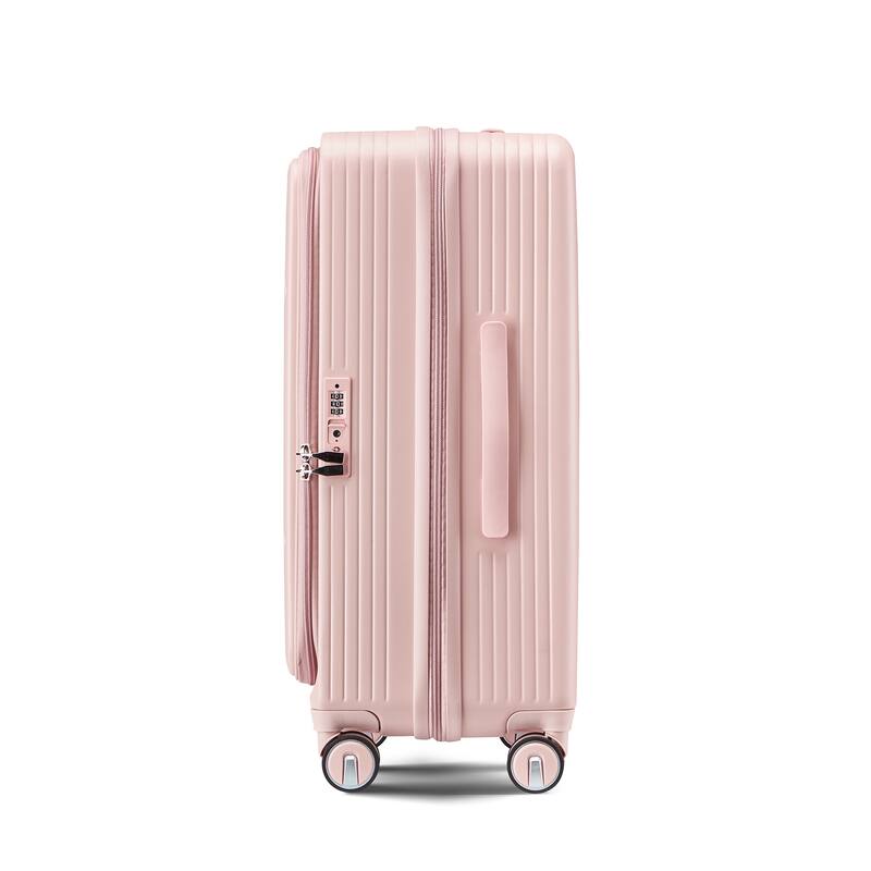Luggage Sets 3 Piece(20/24/28), Expandable Carry On Luggage with TSA Lock, Hard Shell Suitcase w/ Front Pocket & Spinner Wheels