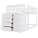 preview thumbnail 13 of 71, Twin and Full Bunk Bed with 4 Drawers and 3 Shelves