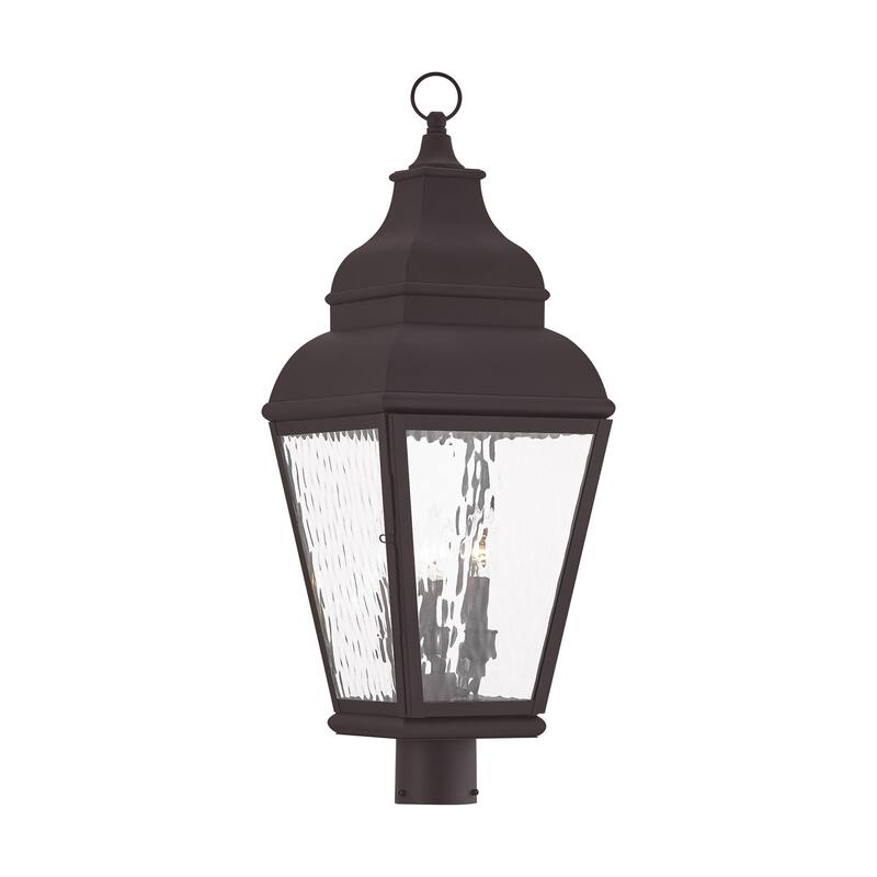 Livex Lighting Exeter 3 Light 28-1/4" High Outdoor Post Light - Bronze