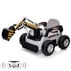 preview thumbnail 25 of 27, 12V Kids Ride On Excavator Digger Car with Remote Control White