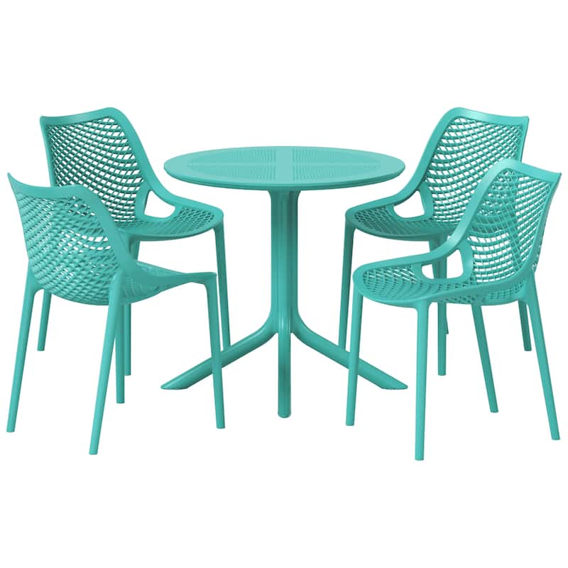 Frond and Form 4-Person Outdoor Round Dining Set