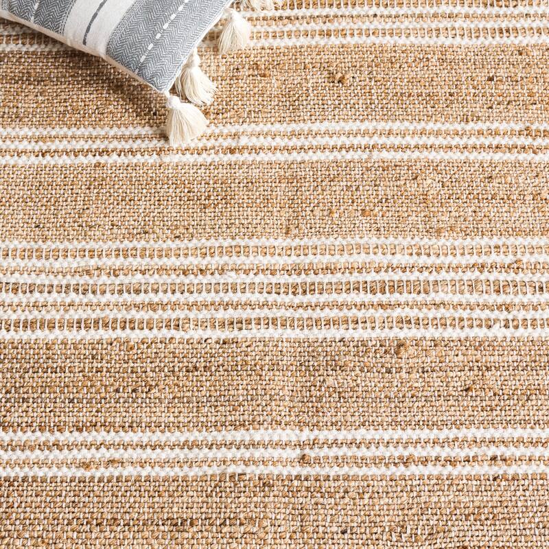 SAFAVIEH Flatweave Natural Natercia Fiber Farmhouse Jute Rug
