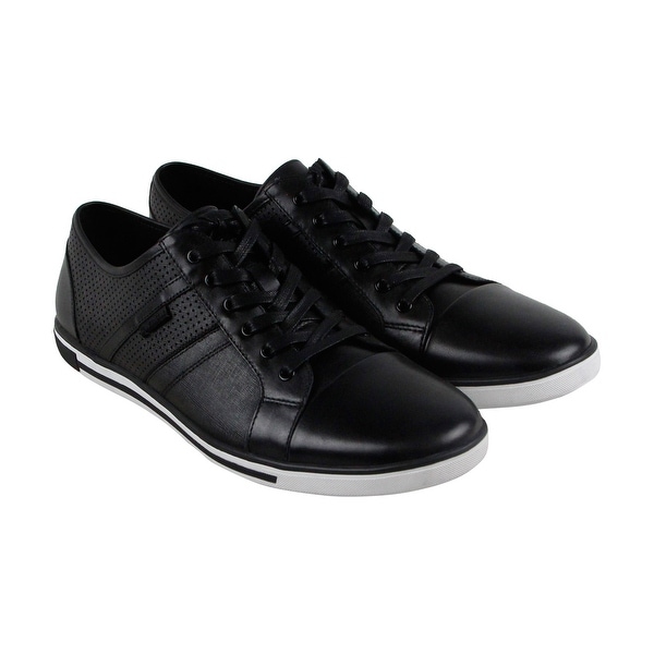 kenneth cole black leather sneakers