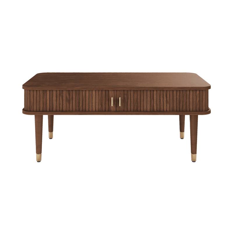 Studio London Murray American Walnut Coffee Table with Storage Wooden