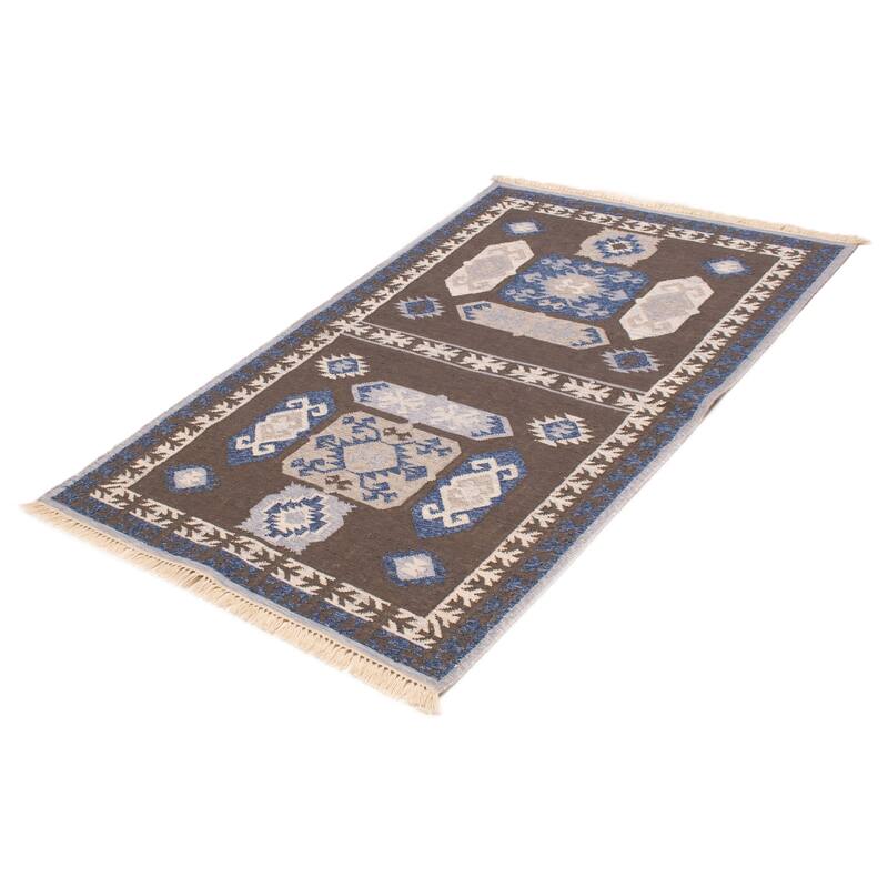 Ankara FW Brown Kilim 5'1" x 8'1" - 5'1 x 8'1