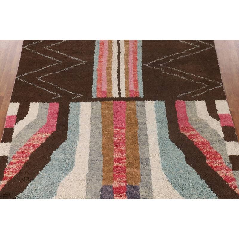 Moroccan Oriental Area Rug Handmade Wool Carpet - 8'2" x 10'7"