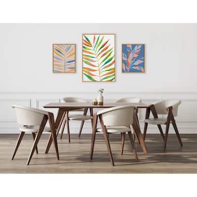 Kate and Laurel Sylvie Leaves Framed Canvas Art Set by Various Artists