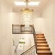 preview thumbnail 3 of 8, Gold Modern Clear Glass Tiered Large Chandelier - 23.62 in. W x 37.4 in. H x 23.62 in. D