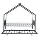 preview thumbnail 26 of 29, Twin Size Metal House Bed with Twin Size Trundle