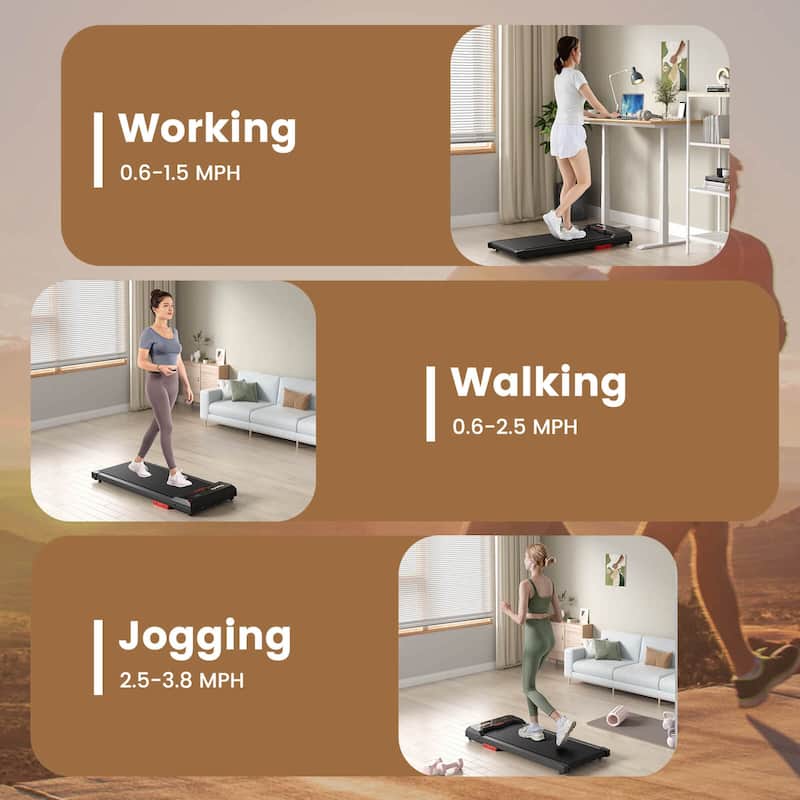 Costway Walking Pad 2.5HP Under Desk Treadmill with Remote Control - See Details