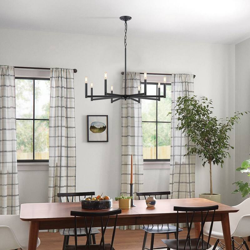 Starskys 8-Light Dimmable Mid-Century Modern Candle Chandelier