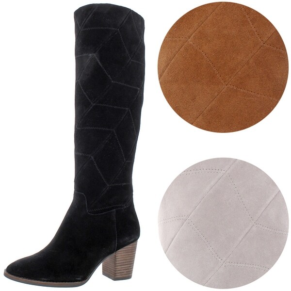 medium heel knee high boots