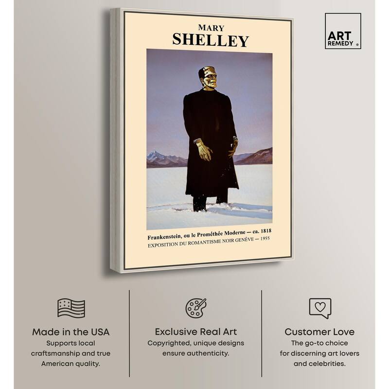 Mary Shelley's Monster Canvas by Art Remedy