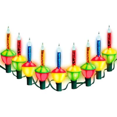 8.8Ft Multicolor 9 Christmas Bubble String Lights, Christmas Lights, Indoor Outdoor Christmas Decorations