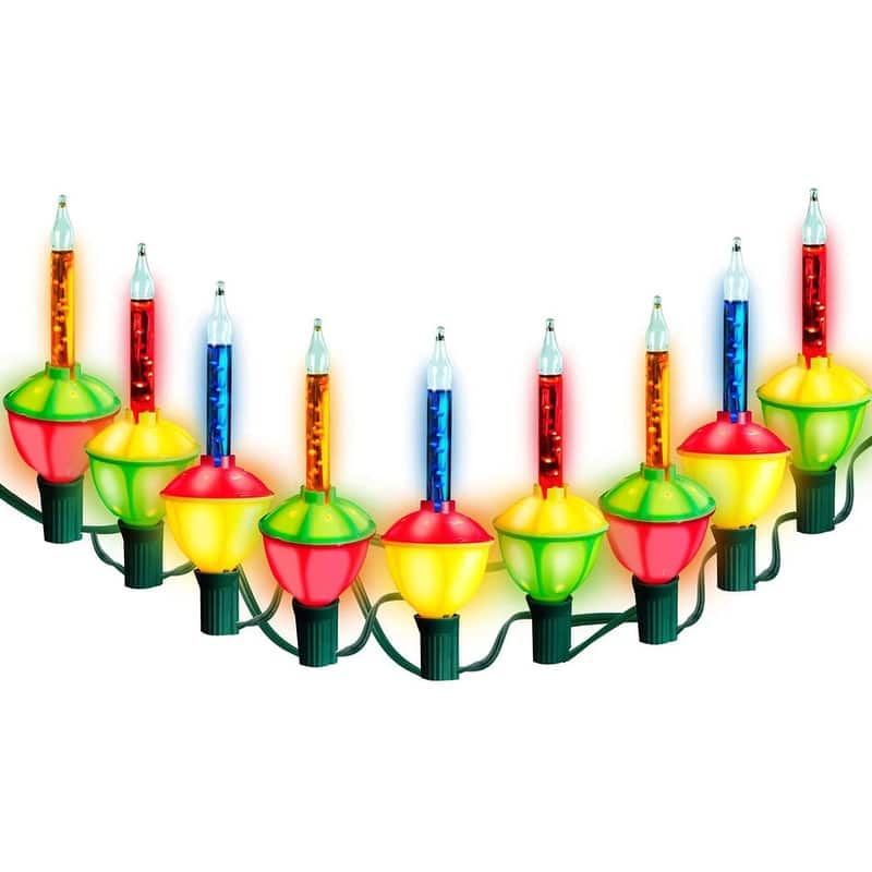 8.8Ft Multicolor 9 Christmas Bubble String Lights, Christmas Lights, Indoor Outdoor Christmas Decorations