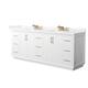 Option White / Carrara Cultured Marble Top / Satin Bronze
