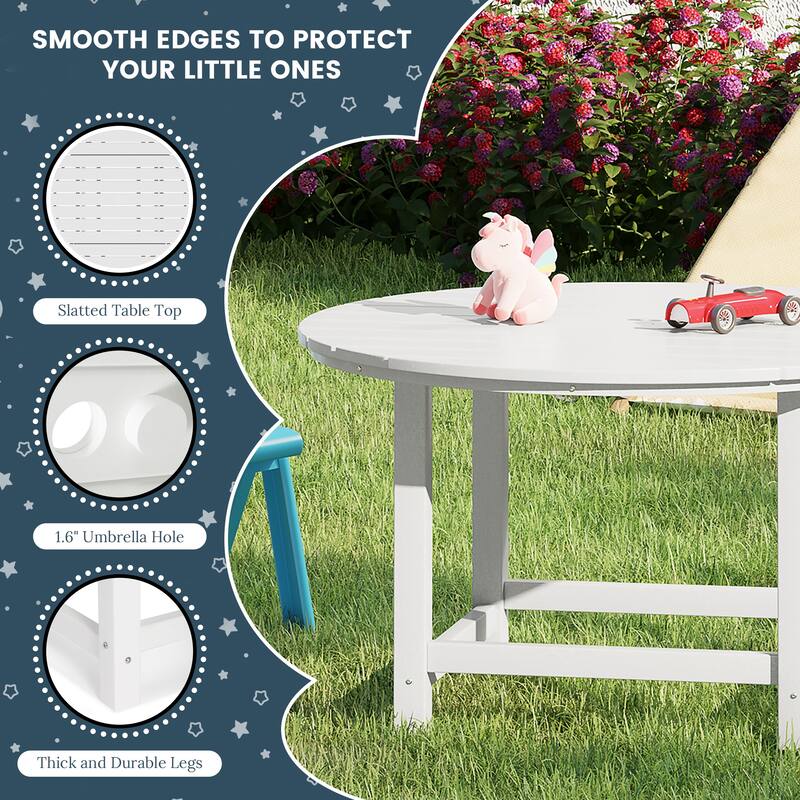 Laguna Kids Adirondack 5-Piece Round Table Dining Set