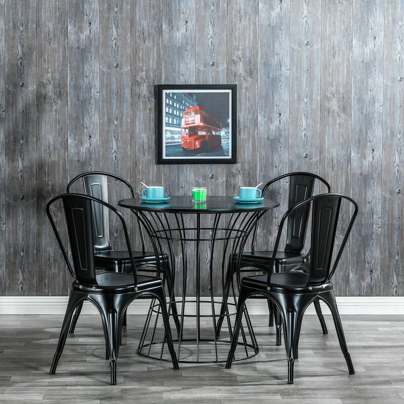 High Backrest PU Leather Dining Chairs (Set of 6)