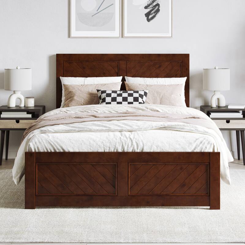 Berkshire Queen Low Profile Platform Bed with Matching Footboard