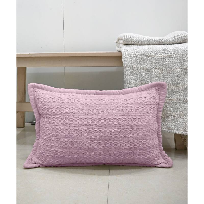 Vibhsa Honeycomb Handwoven Textured Pillow, 14" x 24"