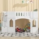 preview thumbnail 3 of 13, Twin Size Loft Bed with Storage Staircase and Window, Full-Length Guardrails & Underbed Storage Space