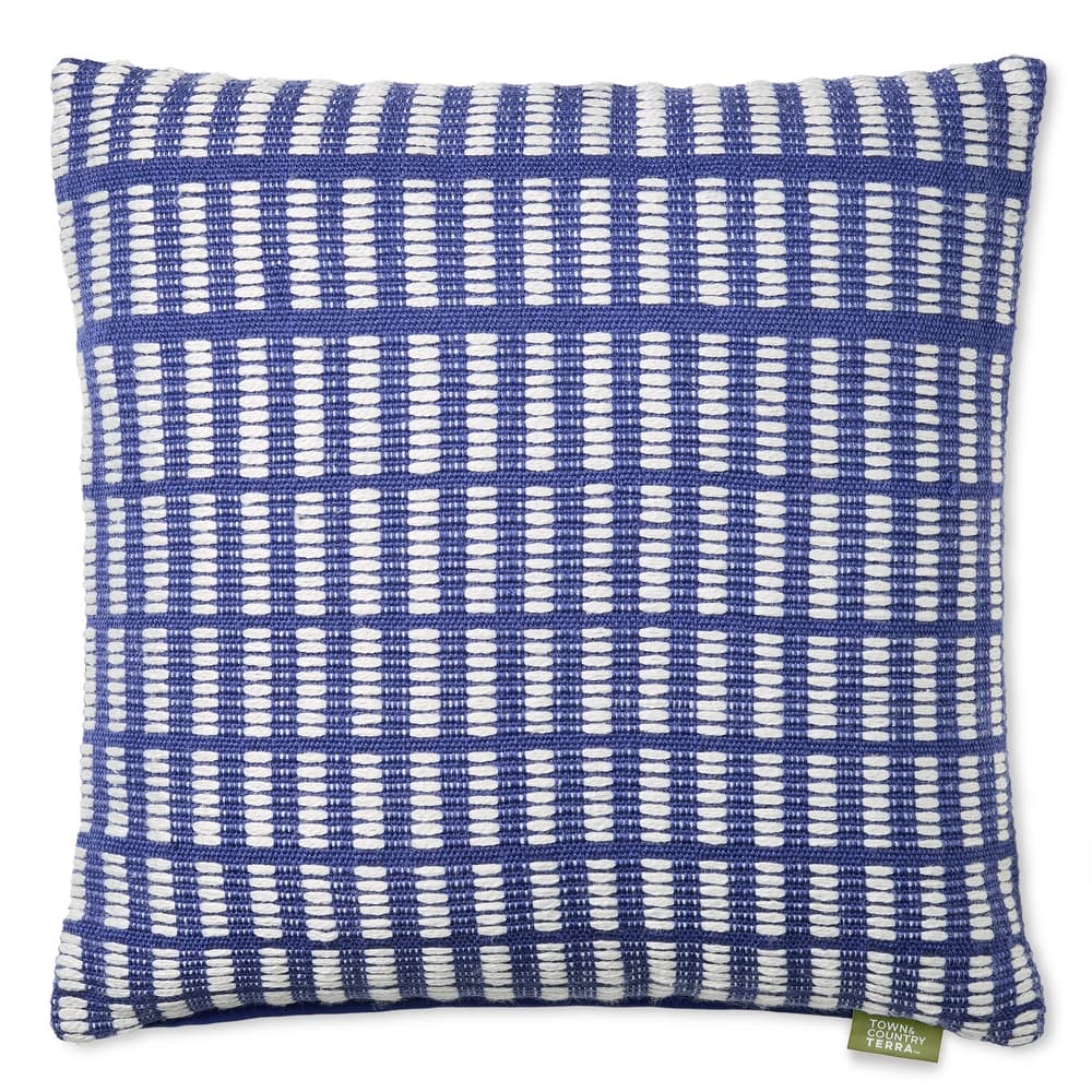 TOWN & COUNTRY TERRA Alara Textured Geo Stripe Indoor Outdoor Decorative Pillow