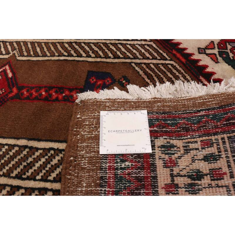 ECARPETGALLERY Hand-knotted Konya Brown Wool Rug - 3'7 x 7'9