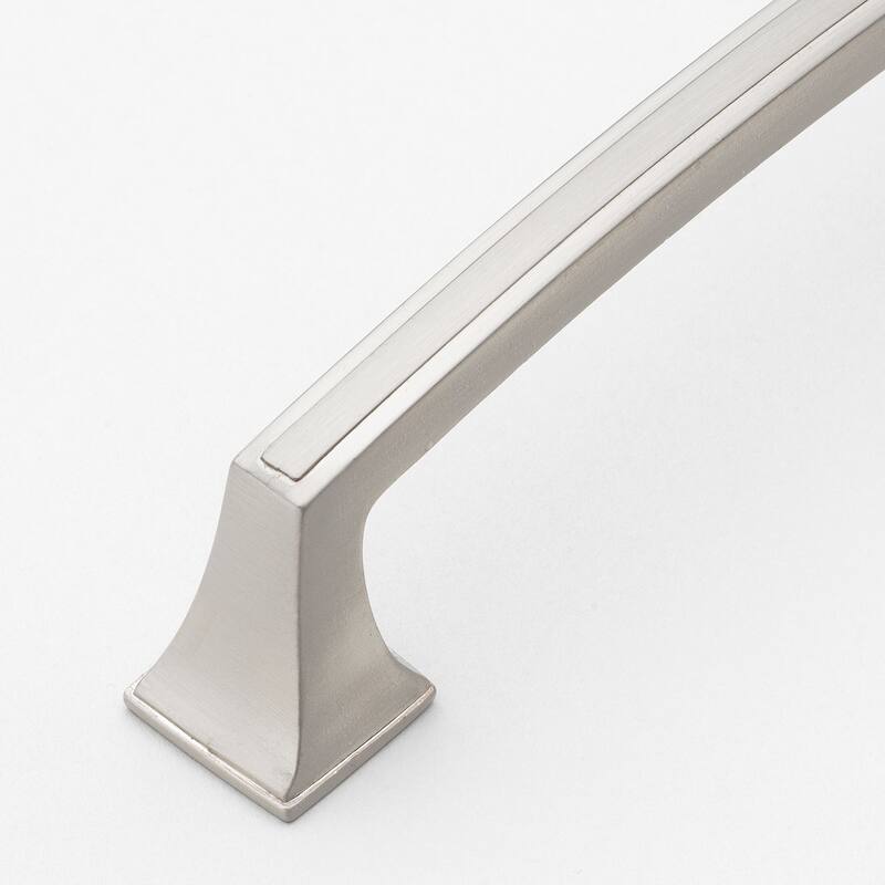 GlideRite 3.75-inch CC Deco Base Satin Nickel Cabinet Hardware Drawer Pulls (Pack of 10 or 25)
