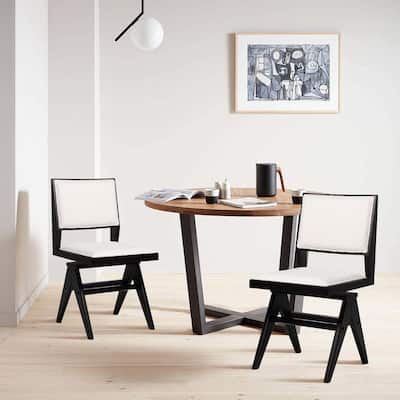 2/4PCS Swivel Dining Chairs Mid Century Modern Armless Side Chairs