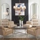 preview thumbnail 2 of 6, Solid Accent Chair with Armrest - 32" - Tan and Gold