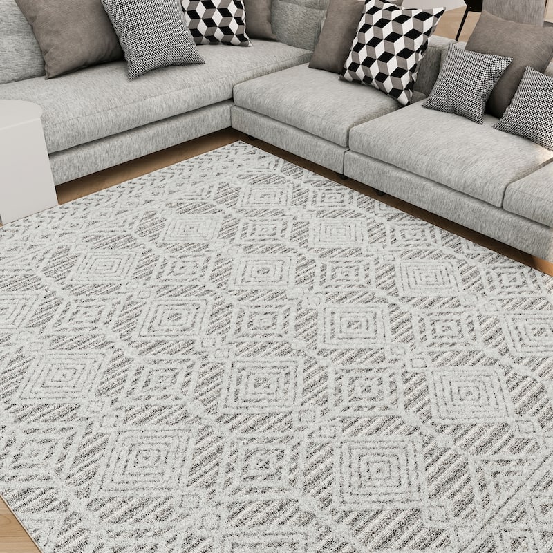 Monique Moroccan Diamond Indoor Area Rug