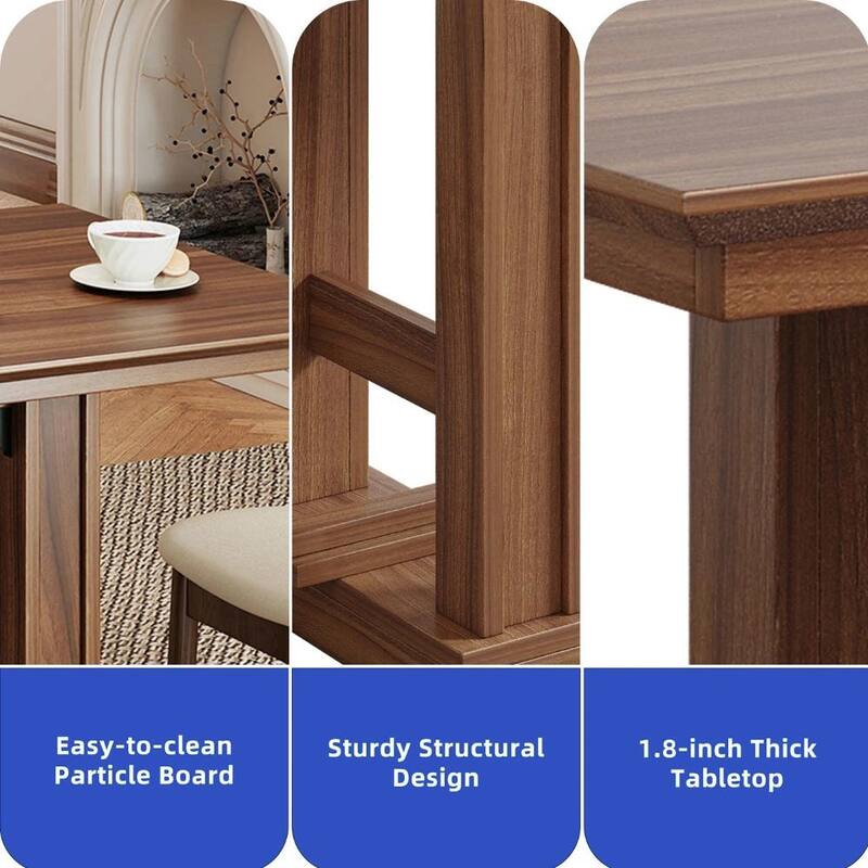 Moasis 70" Farmhouse Dining Table for 6-10 People