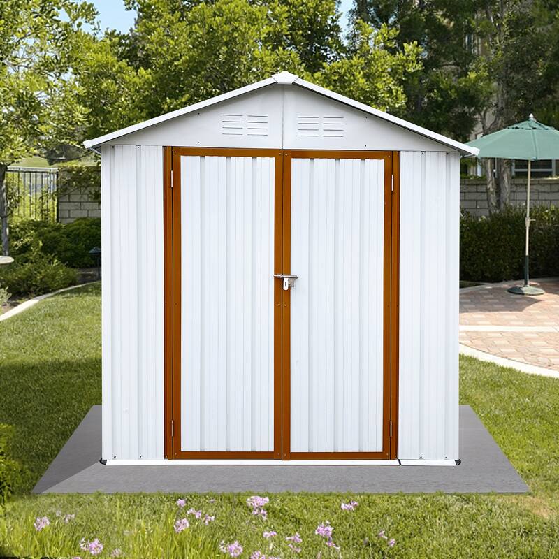 GDFStudio - Harper Mitchell Outdoor Storage Shed 4FTx6FT Apex Roof with Sliding Doors