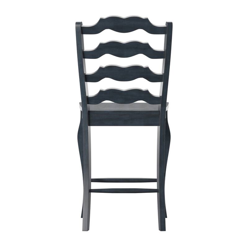 Eleanor French Ladder Back Wood Counter Chair (Set of 2) by iNSPIRE Q Classic