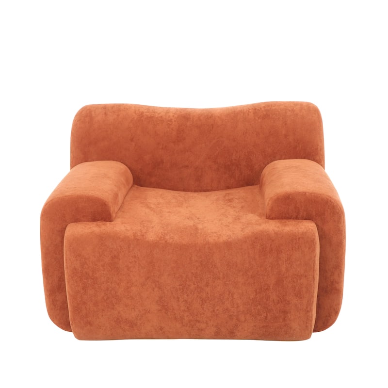 Chenille Accent Chair, Comfy Cloud Sofa Chair, Modern Armchair Boneless Reading Chairs