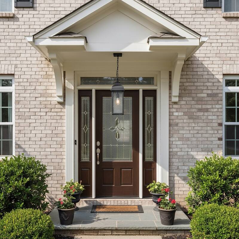 Artcraft Madrid - 1-Light Outdoor Pendant - Clear Glass Shade - Black Finish