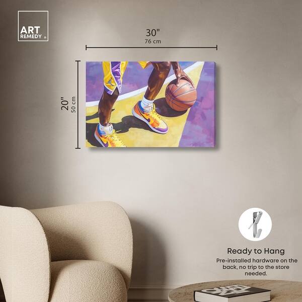 dimension image slide 0 of 6, Legend Court Canvas by Art Remedy, Gallery Wrapped