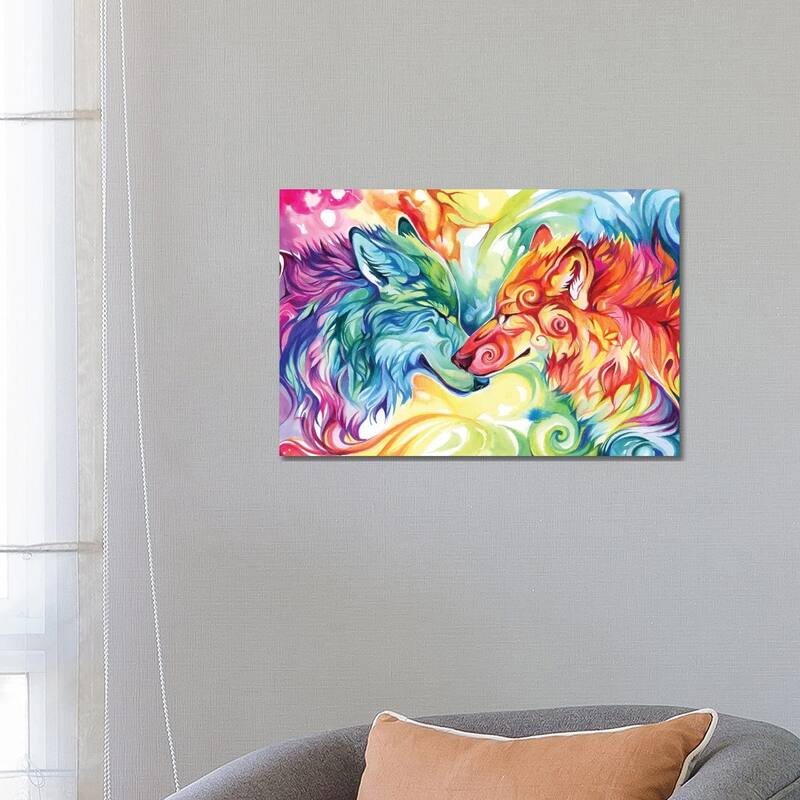 iCanvas "Watercolor Wolves" by Katy Lipscomb Canvas Print - 18x26x1.5