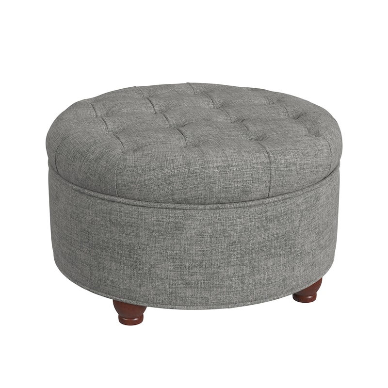 Copper Grove Moses Large Tufted Round Storage Ottoman