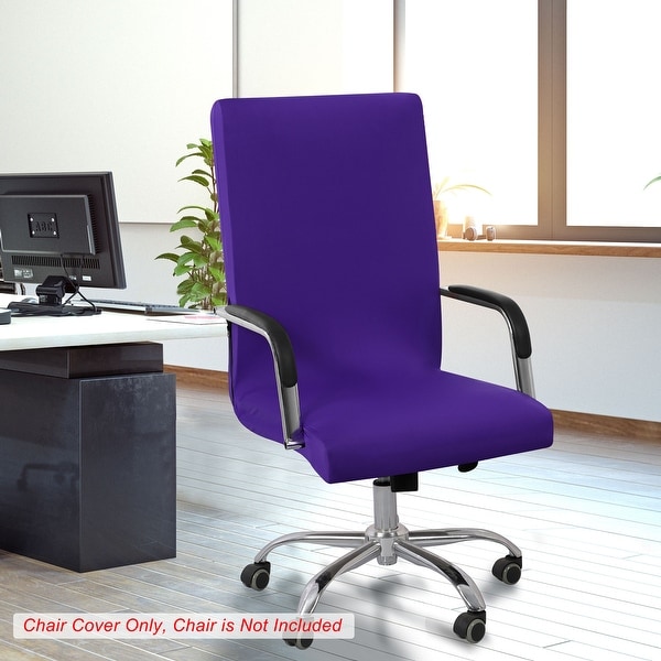 Office Chair Covers Floral Printing Computer Swivel Universal Boss Chair Slipcovers Modern Style High Back Swivel Slipcover 