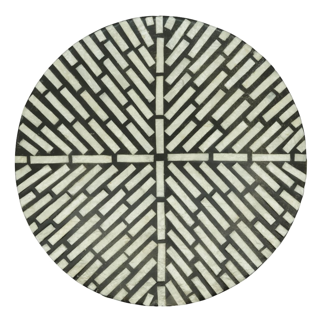 Geometric Capiz Design Table Mats (Set of 4) - 15"