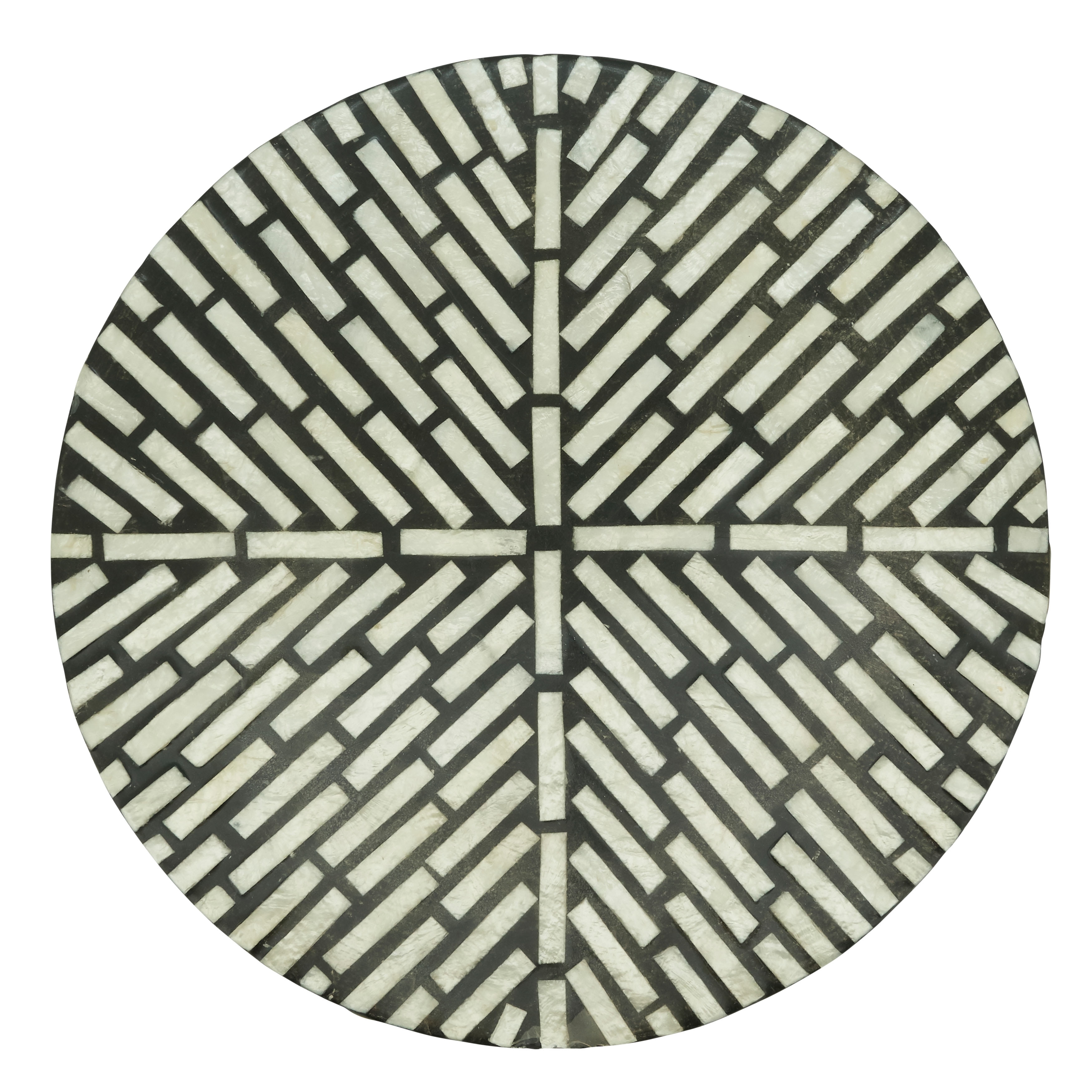 Geometric Capiz Design Table Mats (Set of 4) - 15"
