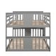 preview thumbnail 18 of 16, Full over Full Wood Bunk Bed with Ladder and Full-Length Guardrail
